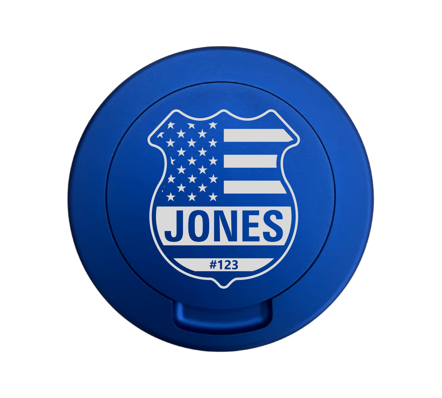 Police Badge With Custom Name/Badge#- Engraved Metal Zyn Tin - Metal Zyn Can