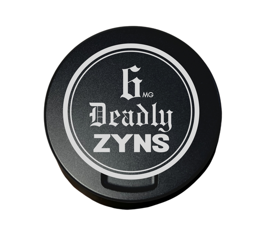 6 Deadly Zyns - Engraved Metal Zyn Tin - Metal Zyn Can